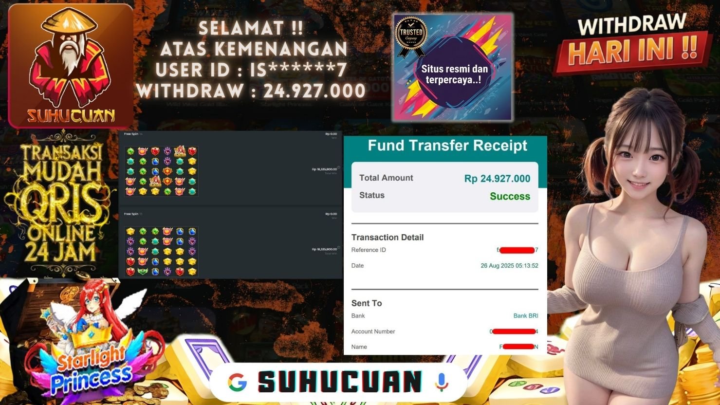 SUHUCUAN JACKPOT SLOT STARLIGHT PRINCESS